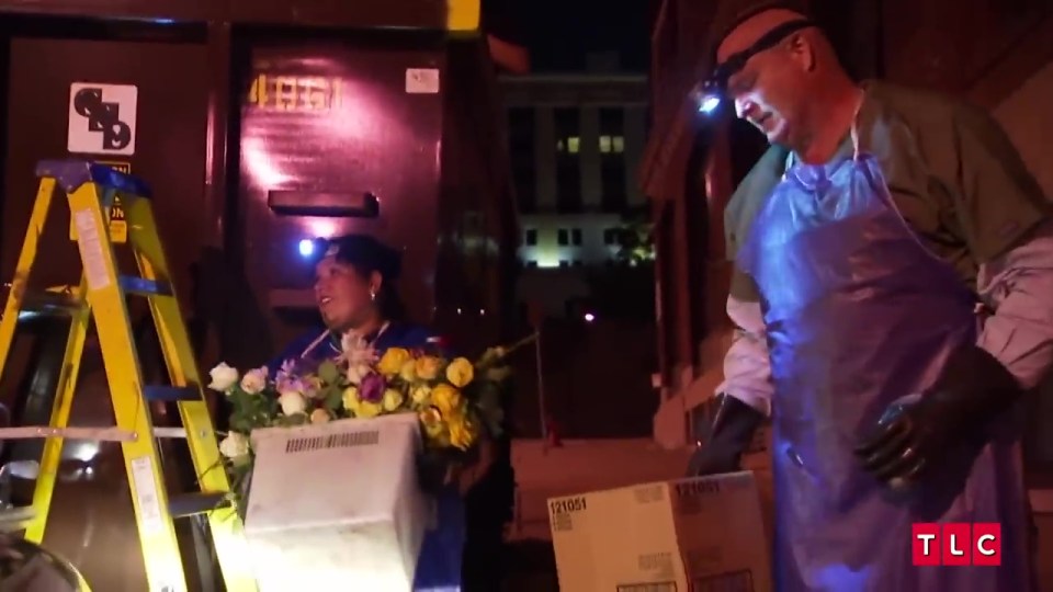 The couple even found their wedding flowers in a dumpster