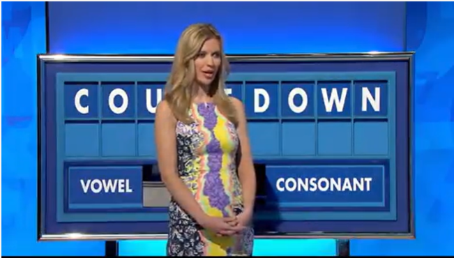 Rachel looked stunning in a figure-hugging floral print dress on Countdown