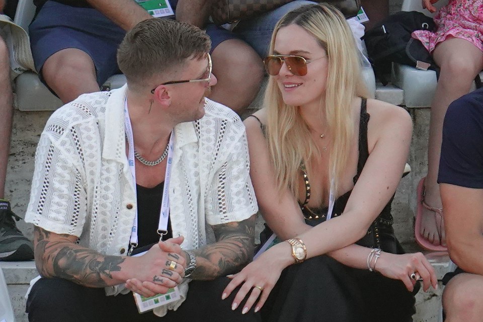 Holly Ramsay and Adam Peaty shared a sweet moment during their trip to Rome