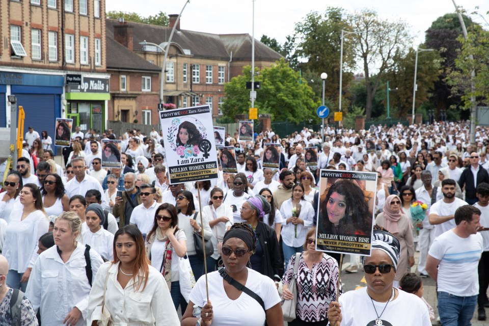 Hundreds take part in a ‘walk her home’ vigil for Zara