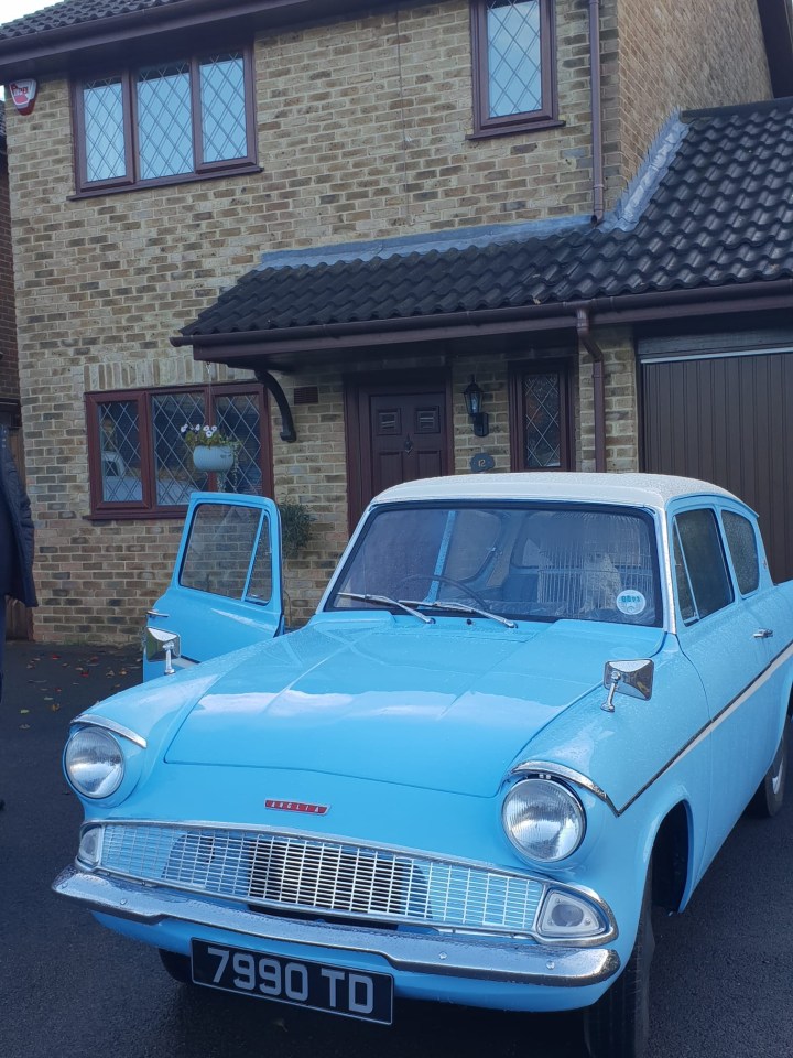 Neighbour Asad Shahid described how one fan brought a replica of the flying Ford Anglia