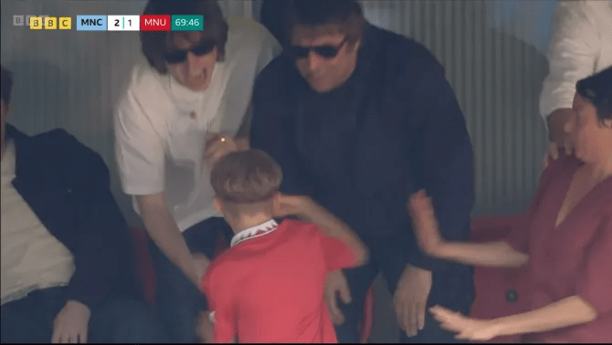 The clip soon went viral as the Man Utd supporting child appeared to take the bait