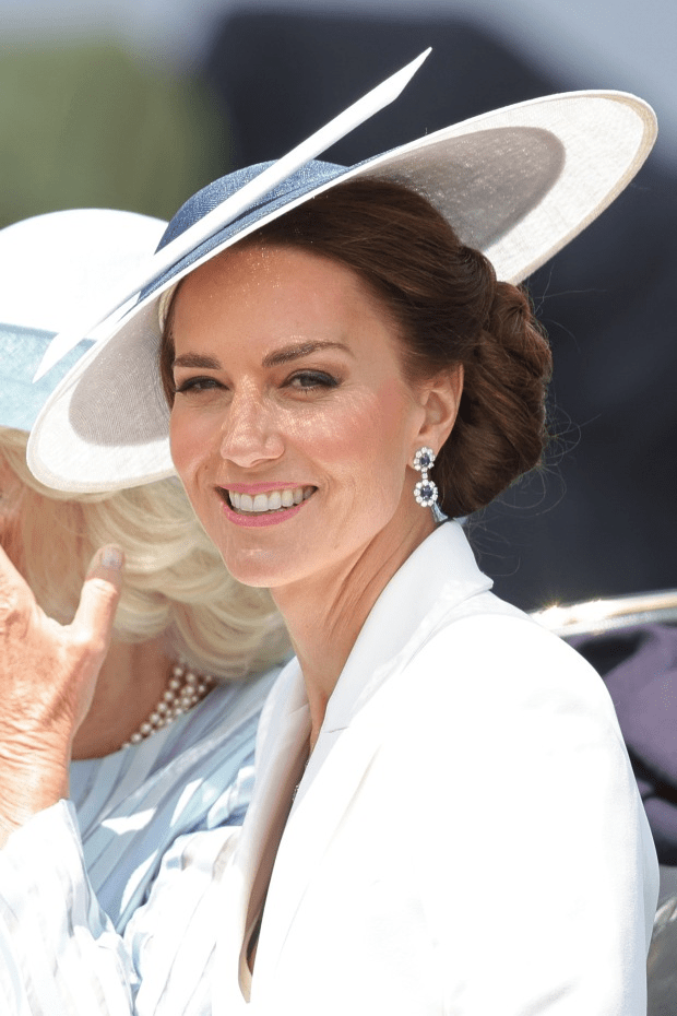 The Princess of Wales also wore the earrings at the 2022 Trooping the Colour