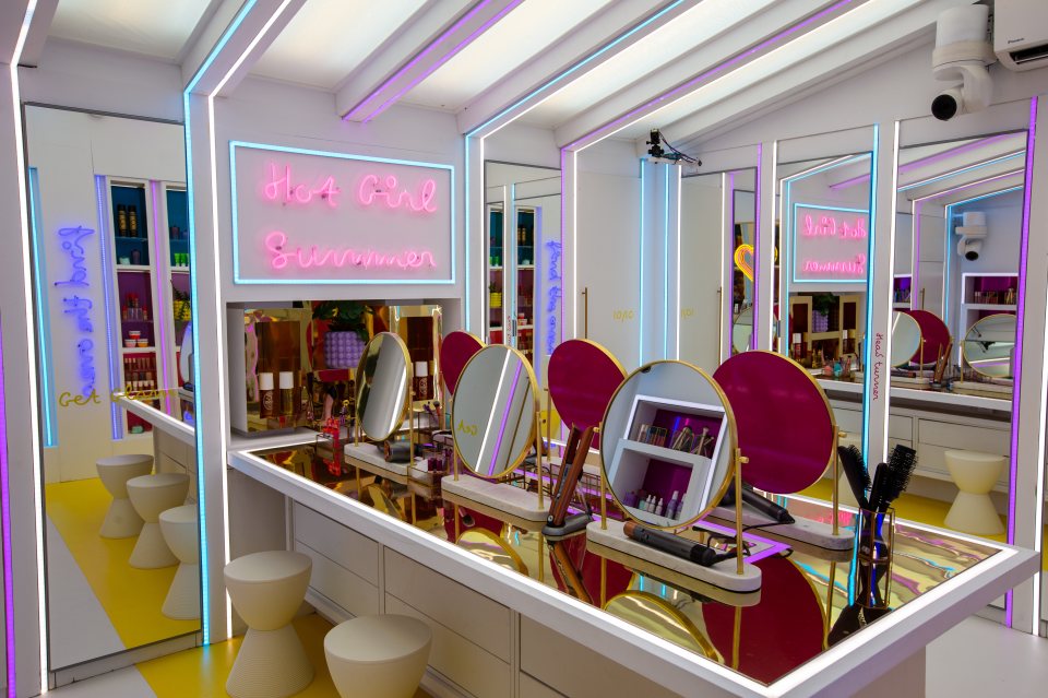 The make-up room has been given a new lease of life ready for 'hot girl summer'