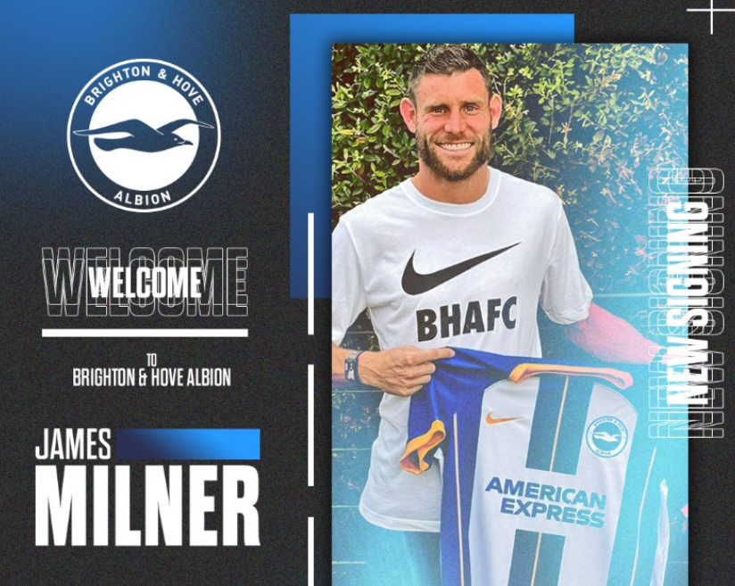 James Milner has joined Brighton