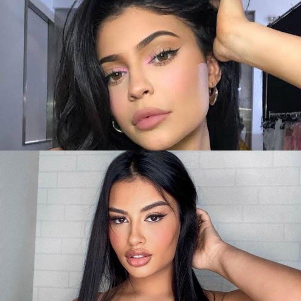 The wealthy model is a dead ringer for beauty tycoon and reality TV star Kylie Jenner