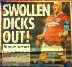 A cheeky Sun Sport headline during Julian's playing days