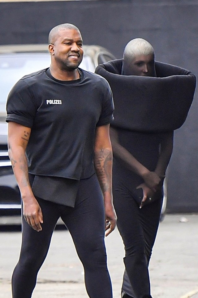 Kanye West and new wife Bianca Censori look like they are off to a fancy dress party, not church