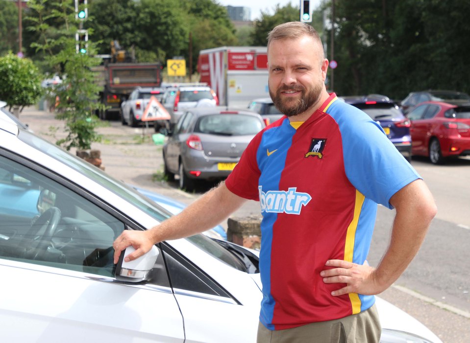 Darren Sainsbury, 39, has lived next to the "crazy" roundabout for three years