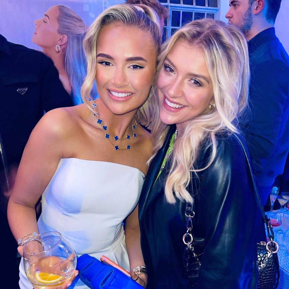 Molly Marsh posed with Molly-Mae at her Beauty Works event in October 2021