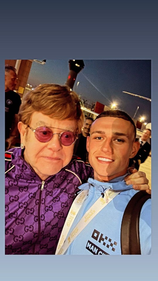 Phil Foden managed to grab a selfie with the legend on the runway