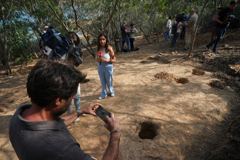 Cops dug holes near the remote reservoir