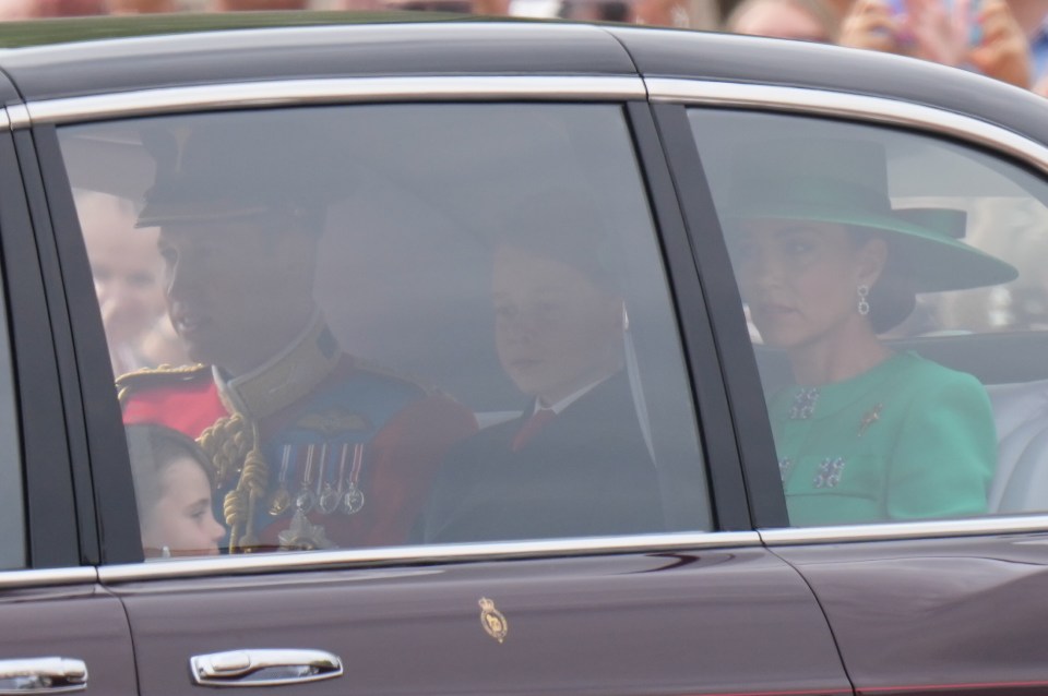 The Royals pulled up to Buckingham Palace this morning flanked by security ahead of the spectacular