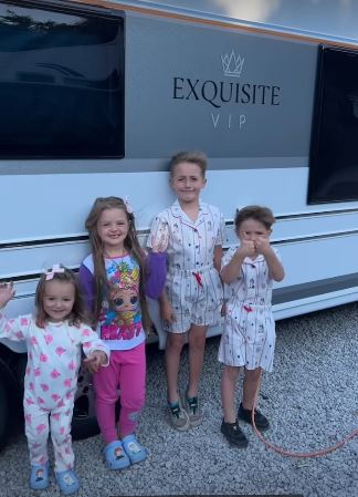 Recently Paris took her kids away on holiday in a luxury £40k caravan for half term