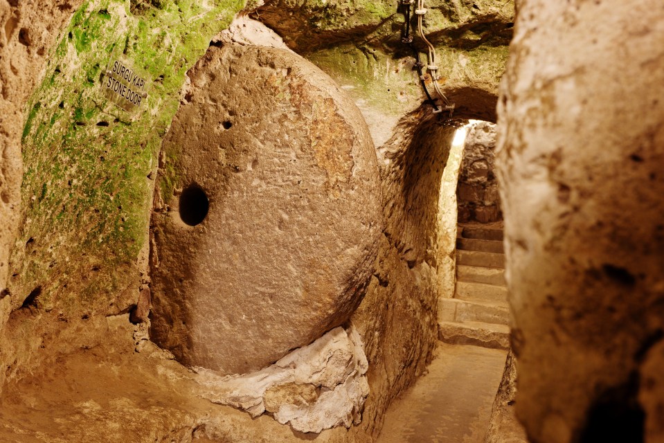 Half-ton boulders guarded the doors with a spear hole to attack any tresspassers