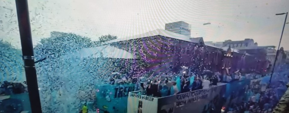 This image from Manchester City's media team was broadcast live