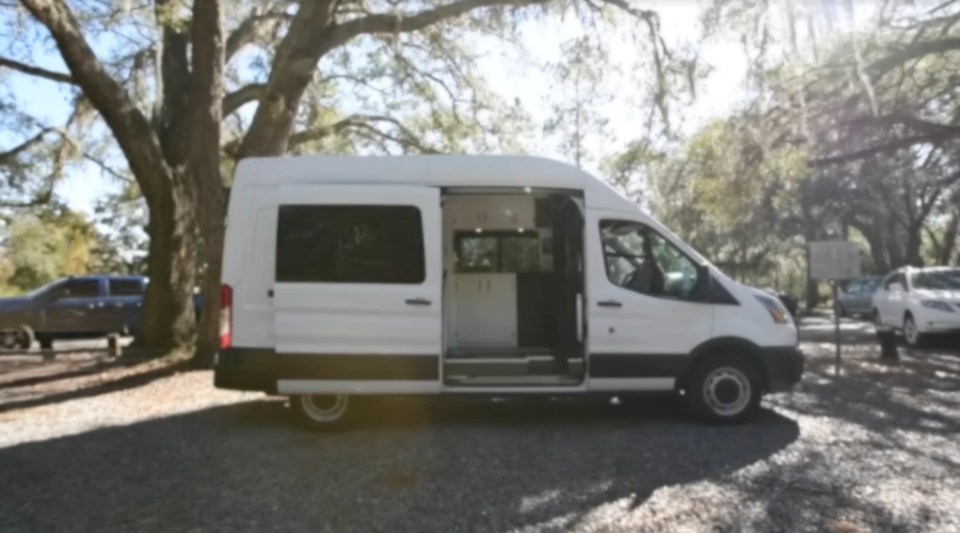 The van is only tiny but the pair made the most of the limited space