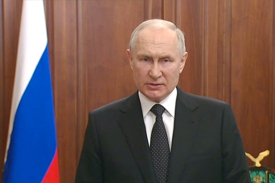 In a fierce address to Russia today, Putin slammed the Wagner groups activities as treason