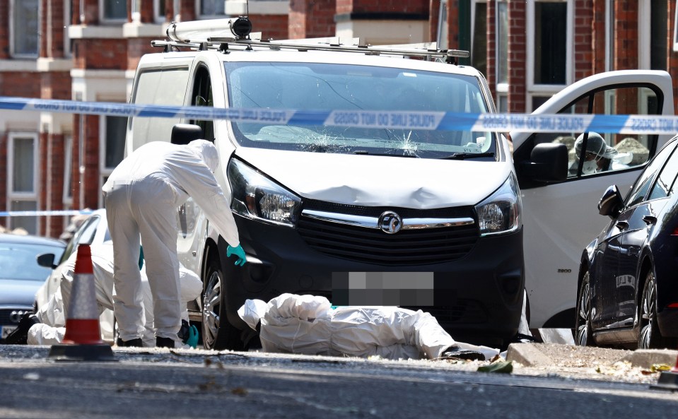 Police forced the van to a stop in Bentinck Road and arrested a man, 31