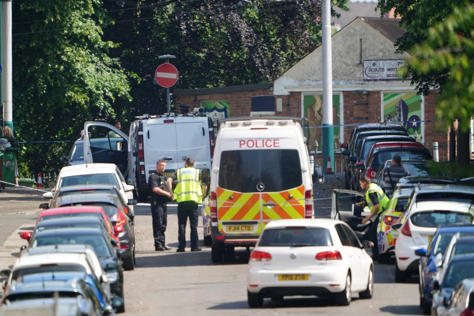 A man was arrested on suspicion of murder on Nottingham's Maples Road this morning after three people were found dead