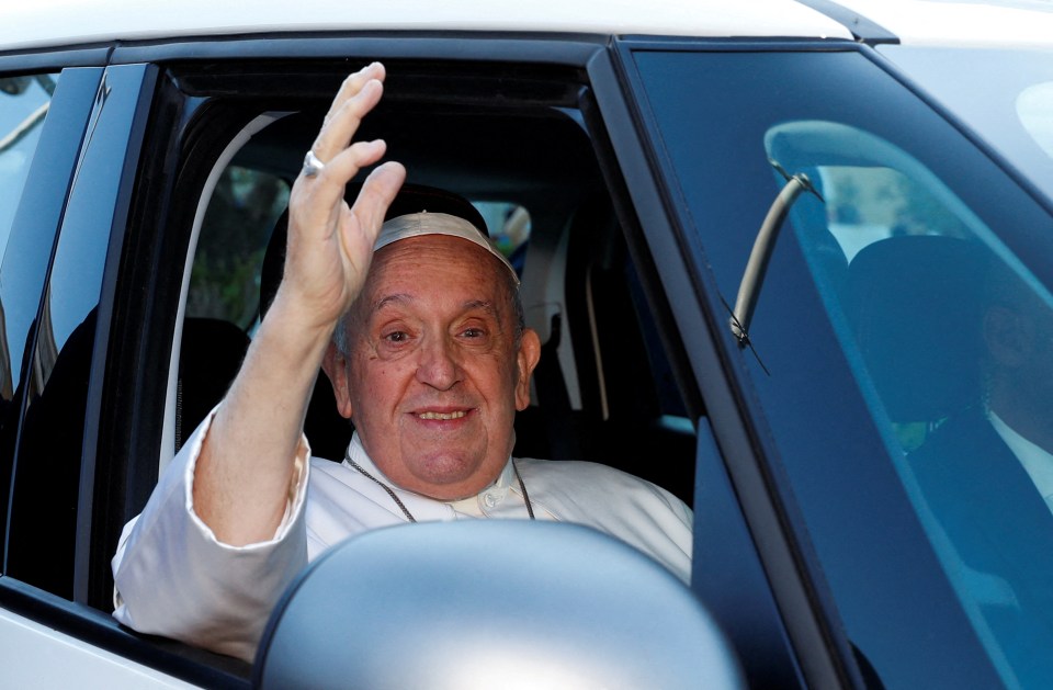 And asked how he was feeling, the Pope told reporters: 'Still alive!'