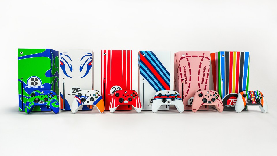 Six console designs have been created to celebrate Porsche's 75-year motorsports history