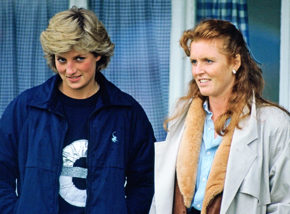 Princess Diana And The Duchess Of York Stand Together as they watched a polo match in Windsor