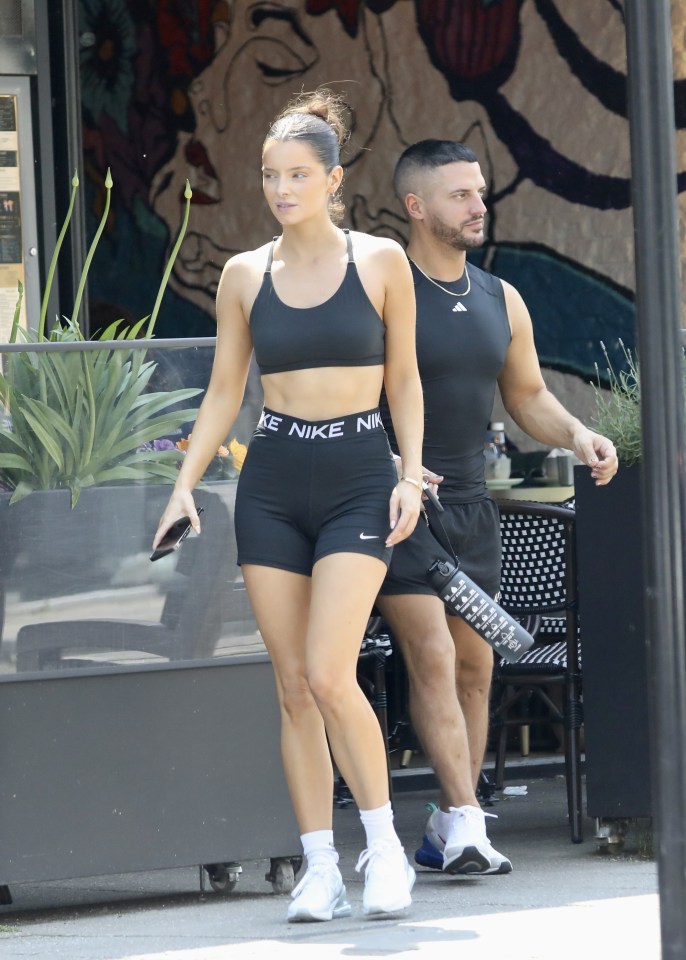 Maura showed off her enviable figure as she headed for a post-workout snack with a pal