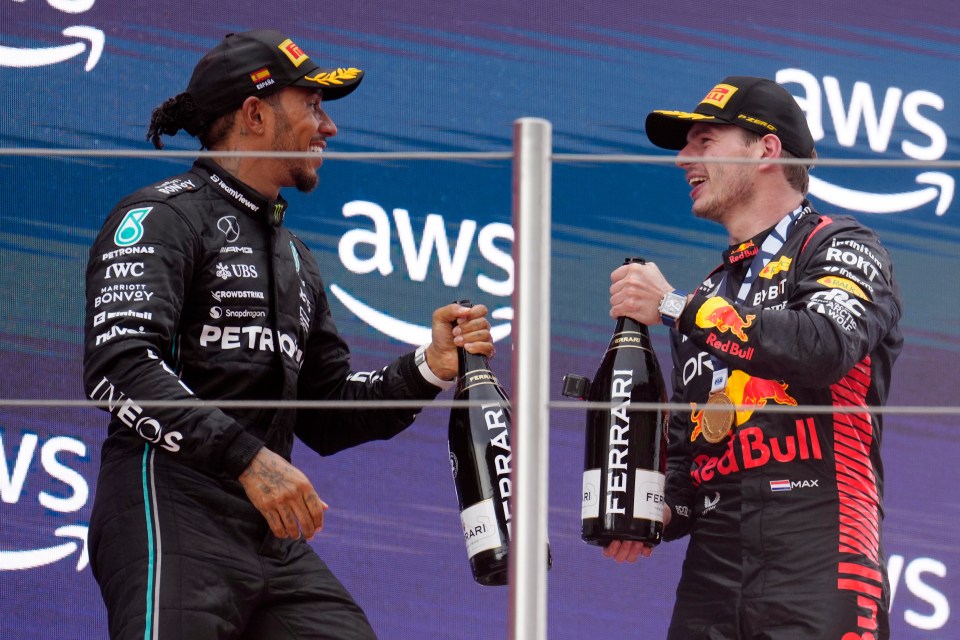 Lewis Hamilton and Max Verstappen both rank in the top five of the list