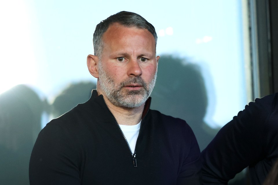 Ryan Giggs in attendance at a Salford City match last month