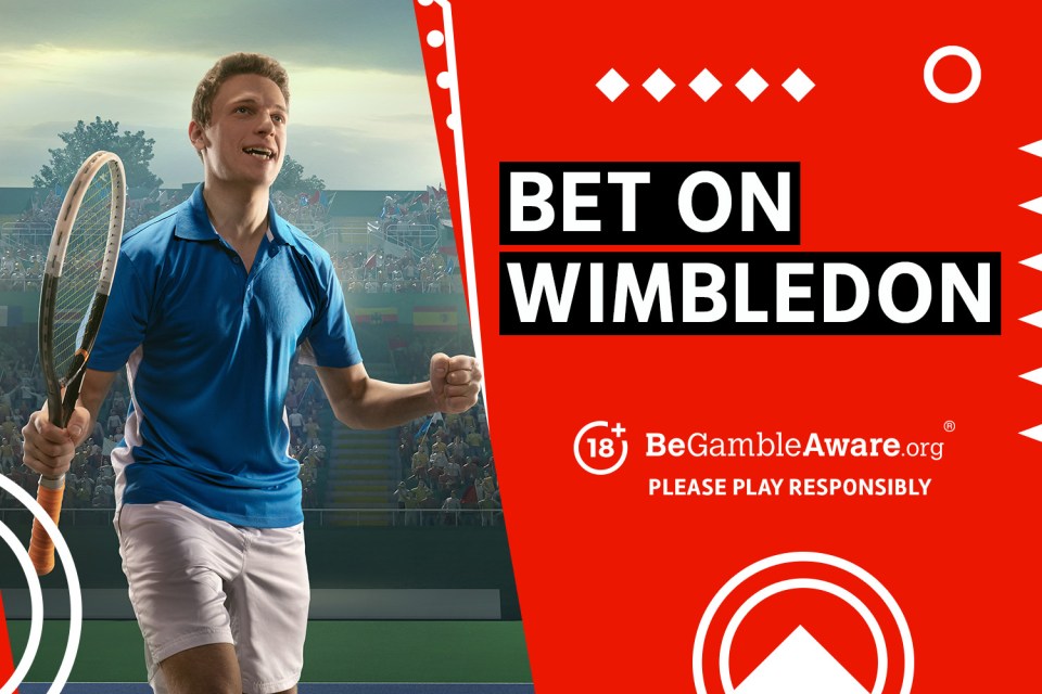 Bet on Wimbledon. 18+ BeGambleAware.org Please play responsibly.