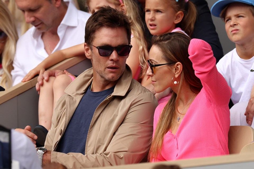 Tom Brady chats to Jelena Djokovic