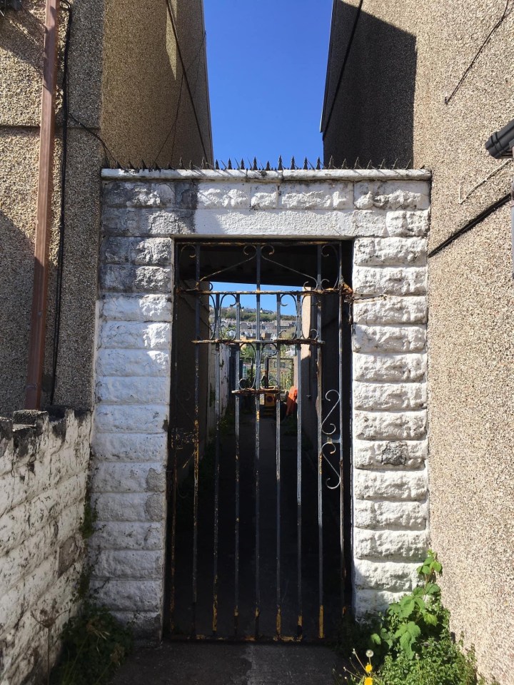 The gate now is part of what little is left of the stadium