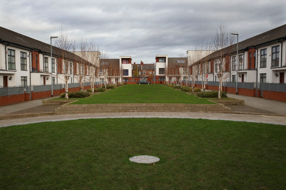 A view of the ground's former centre circle in the new housing development