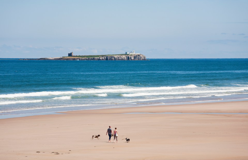 Bamburgh's sandy beach has helped it be named 'best coastal town' two years running