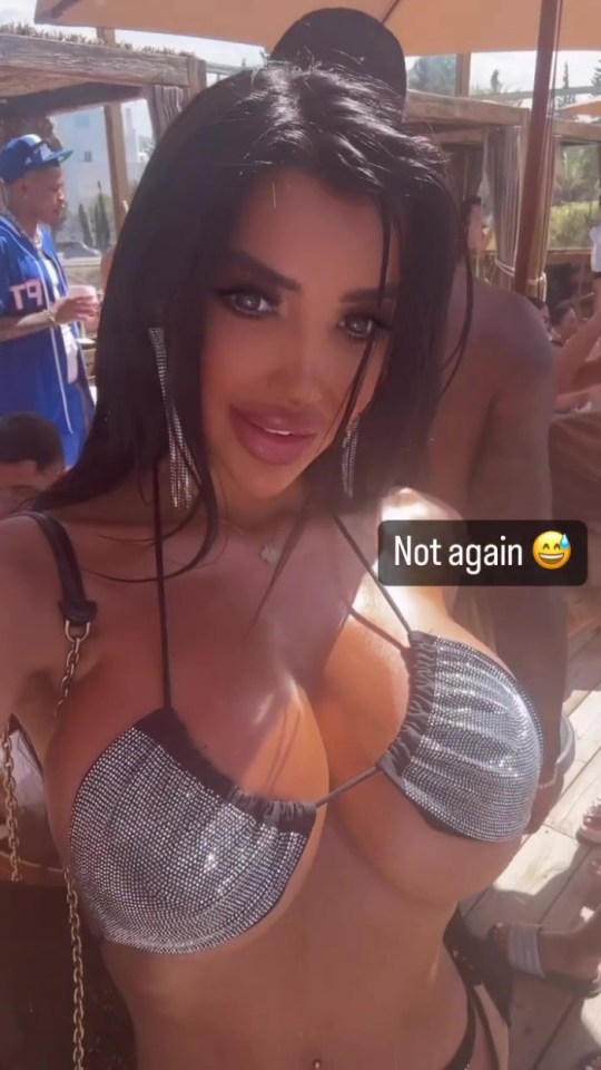 X Factor's Chloe Khan leaving nothing to the imagination in bikini top,