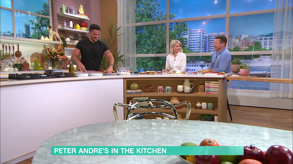 He cooked for hosts Holly Willoughby and Dermot O'Leary