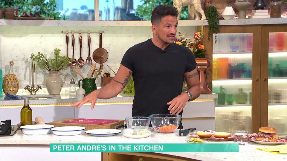 Peter Andre surprised fans by appearing in the kitchen on This Morning