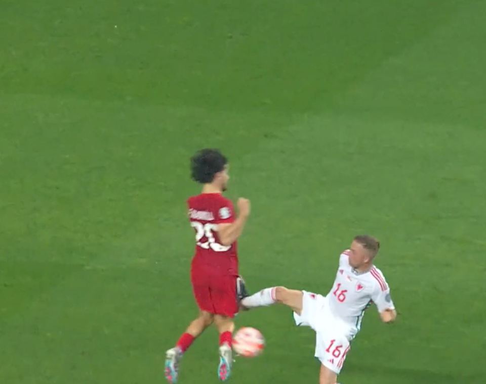 Joe Morrell put in a dangerously high foot on Ferdi Kadioglu