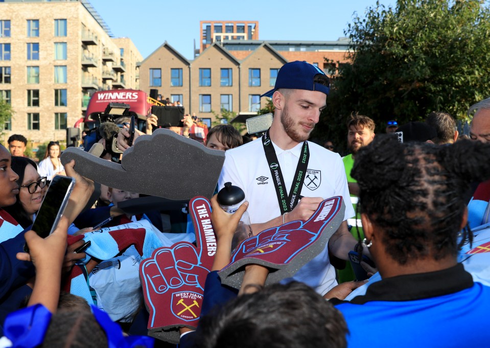 Declan Rice may have played his last West Ham game