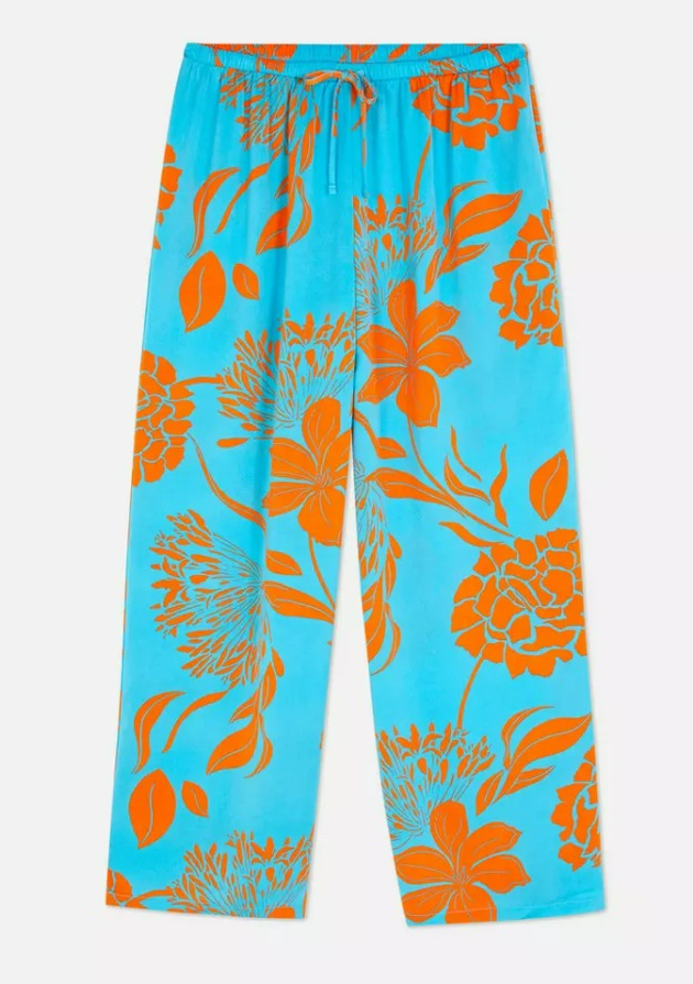 Primark are selling wide leg floral print satin pyjama bottoms for £12