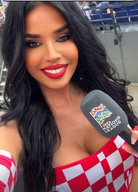 The Croatian looked incredible as she cheered on her boys in Rotterdam