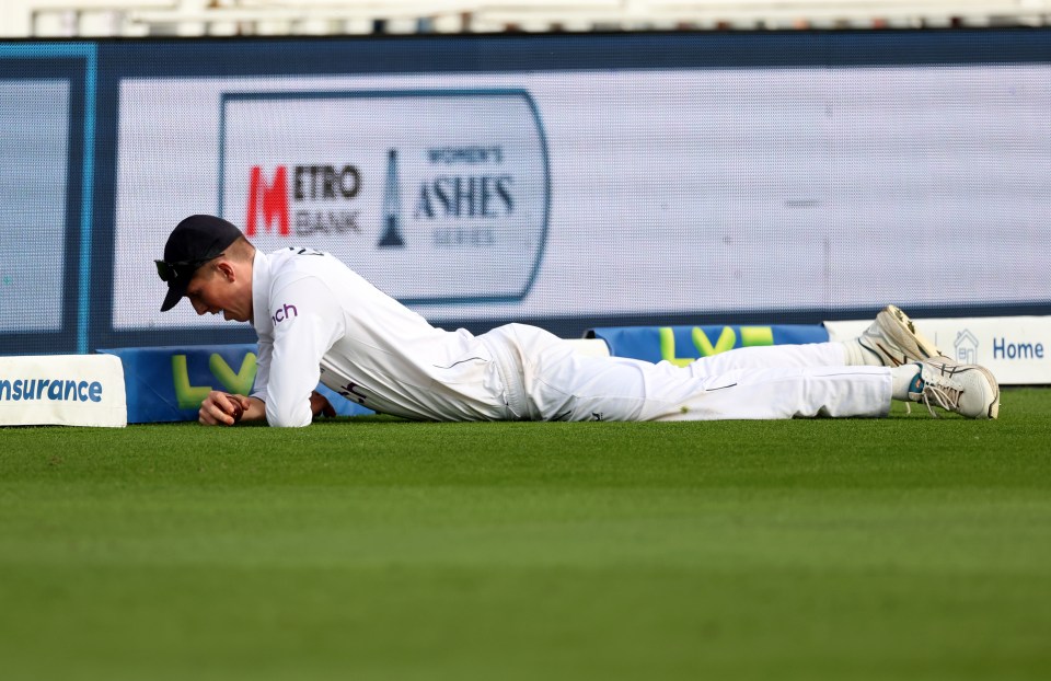 Zak Crawley made a costly error that gave Australia a boundary