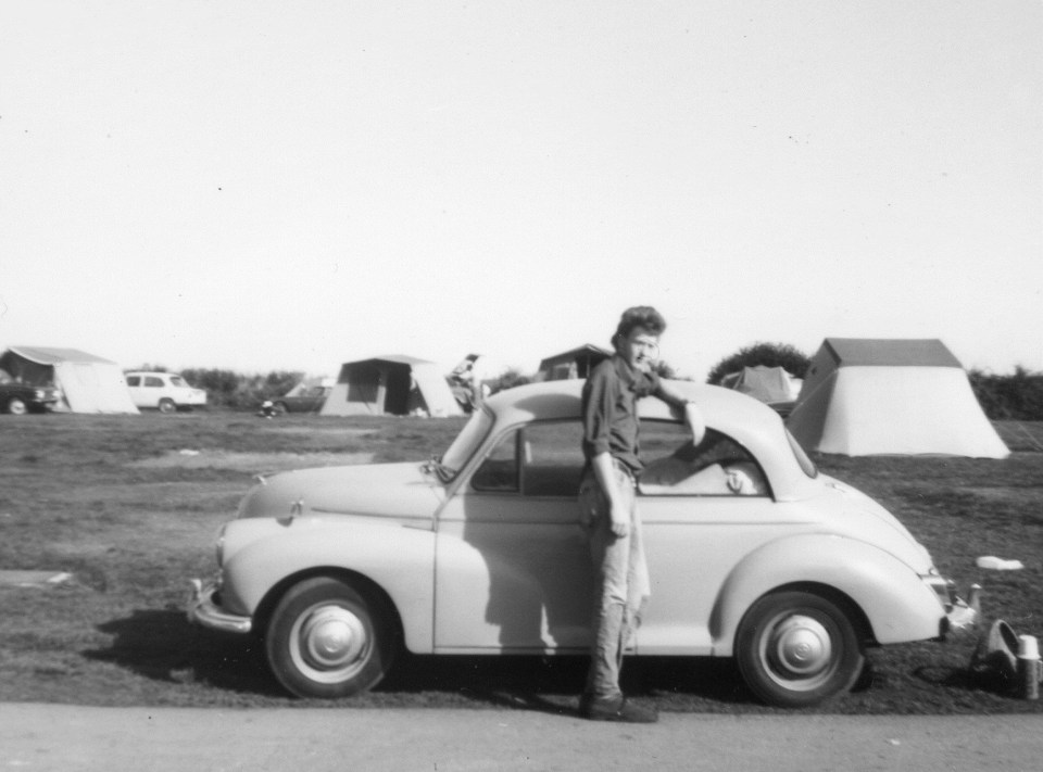 Greg has clocked up almost 200,000 miles in 47 years of trips across the country - pictured in 1976