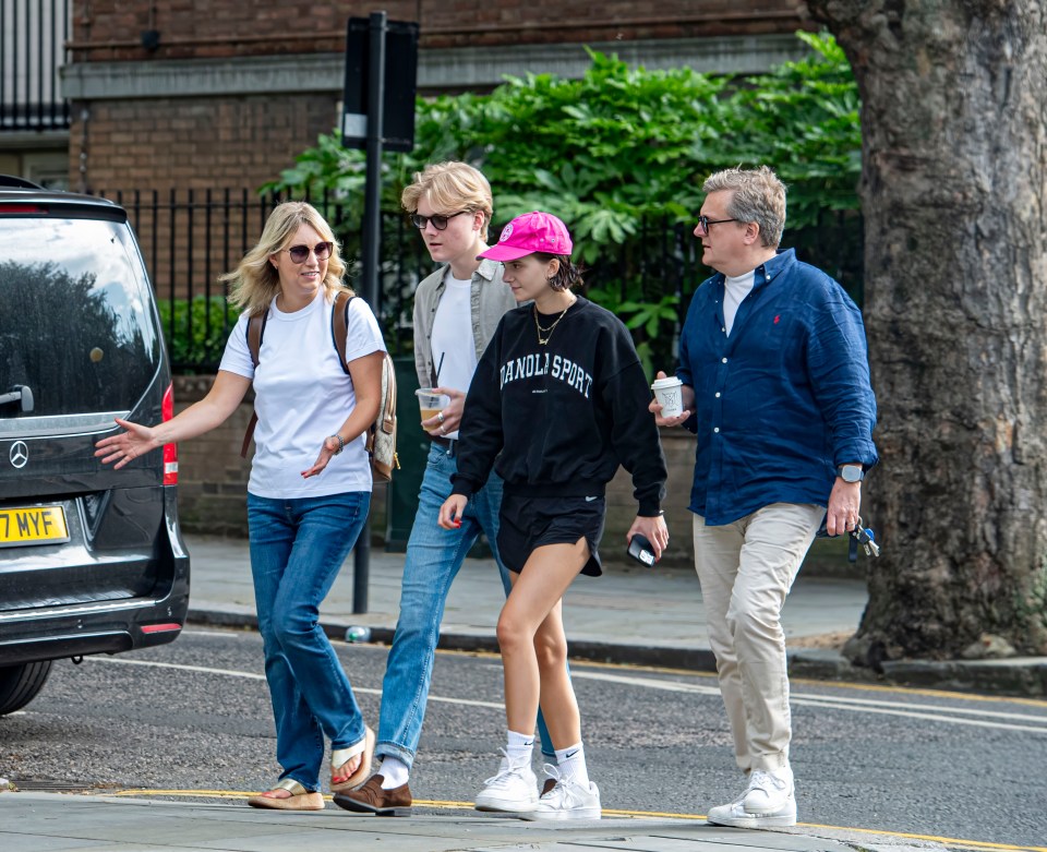 Aled, pictured with his wife Claire and children Lucas and Emilia, was left shaken by the attack