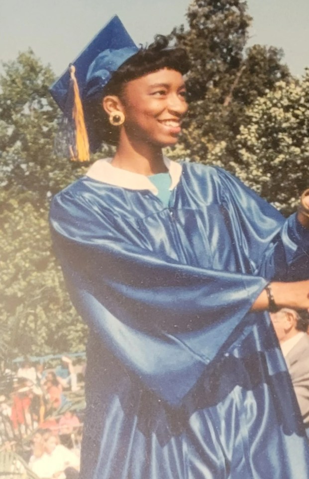 Shawna, pictured on her graduation day