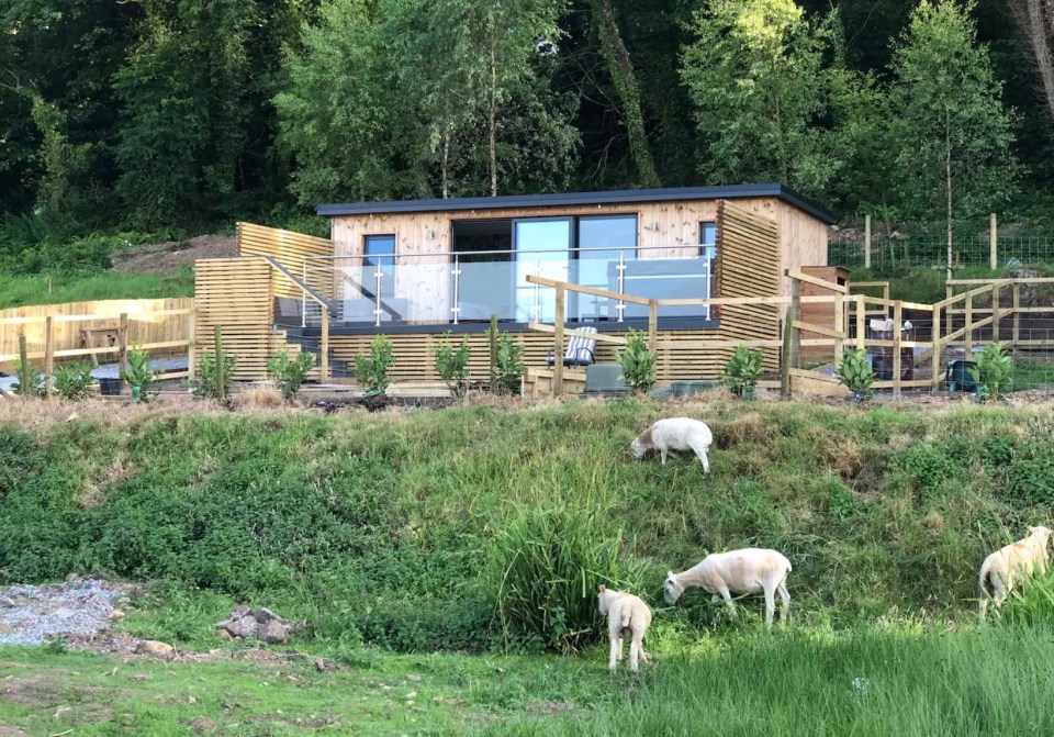 The £185-a-night cabins were described by neighbours as ‘a blot on the landscape’