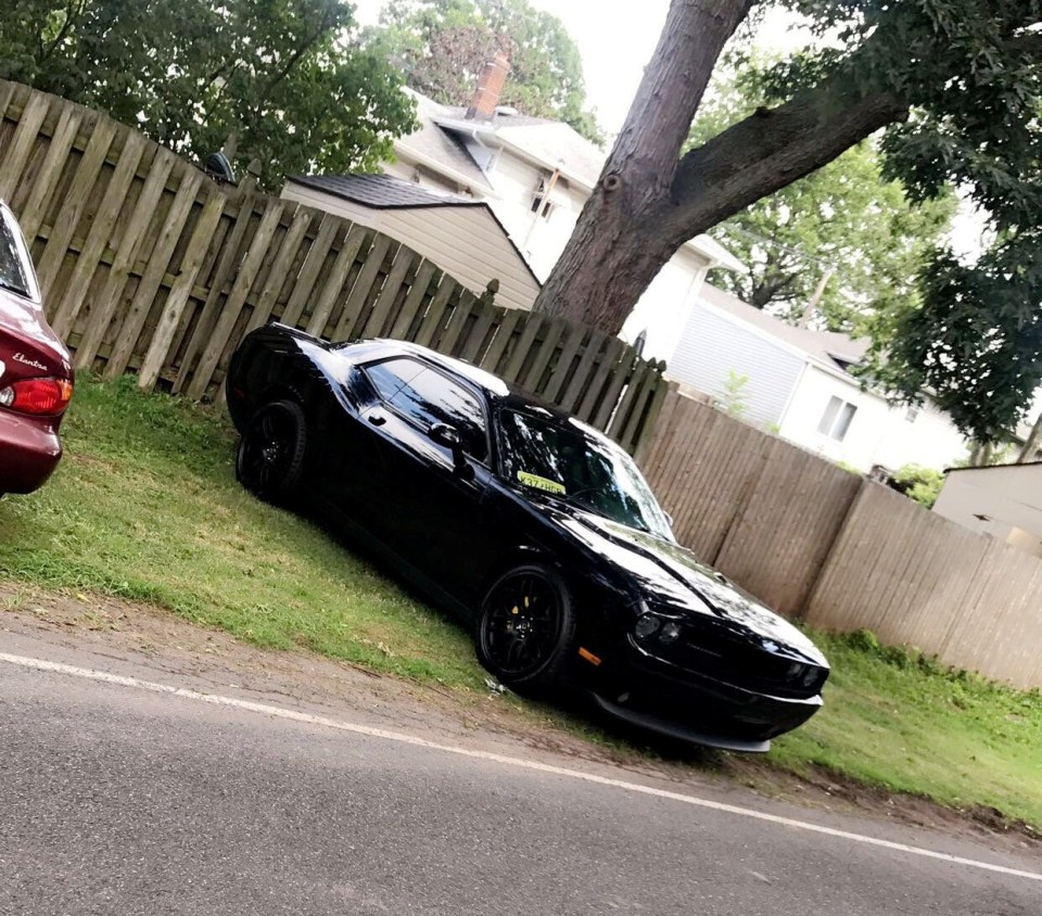 Joe’s Dodge Challenger which he was driving when he crashed in July 2018