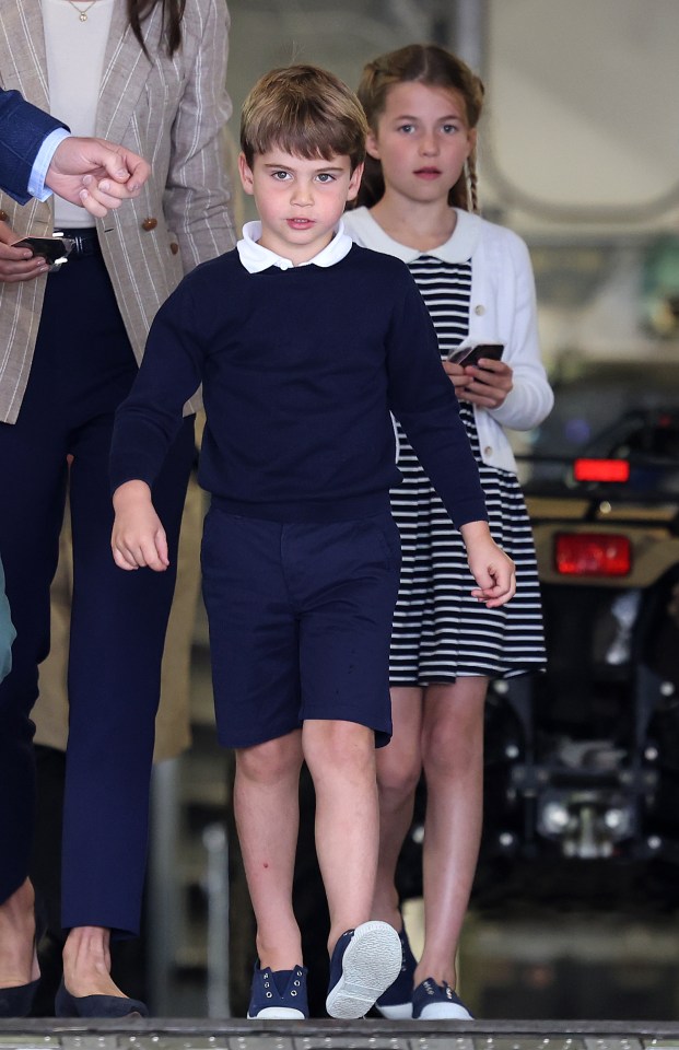 Children under five cannot enter the Centre Court - Louis turned five in April but Wills and Kate decided he should stay at home