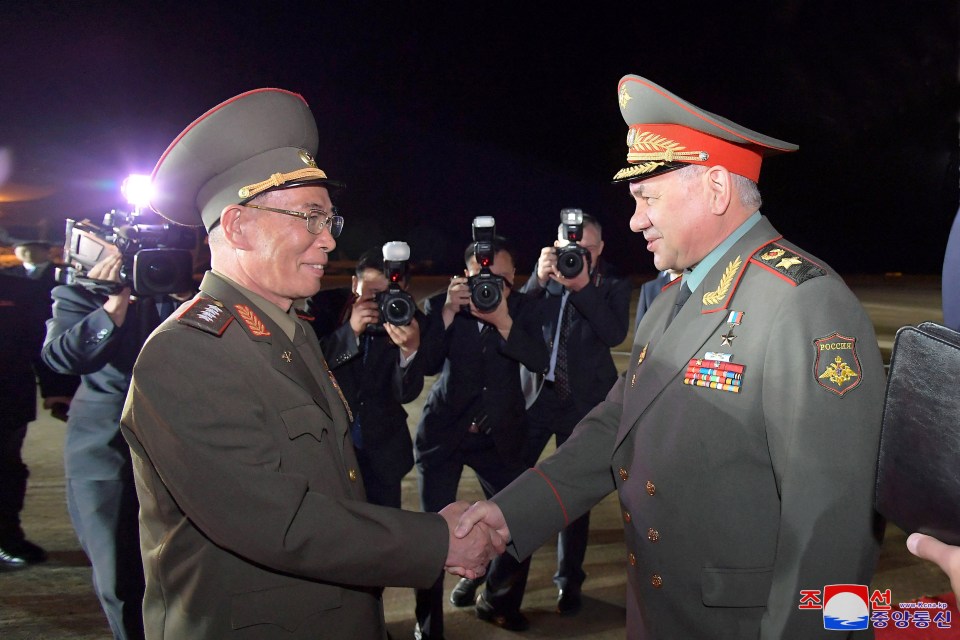 Shoigu was welcomed at an airport in Pyongyang